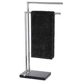 Wenko - Noble Towel Stand - Black - 20461100 Large Image