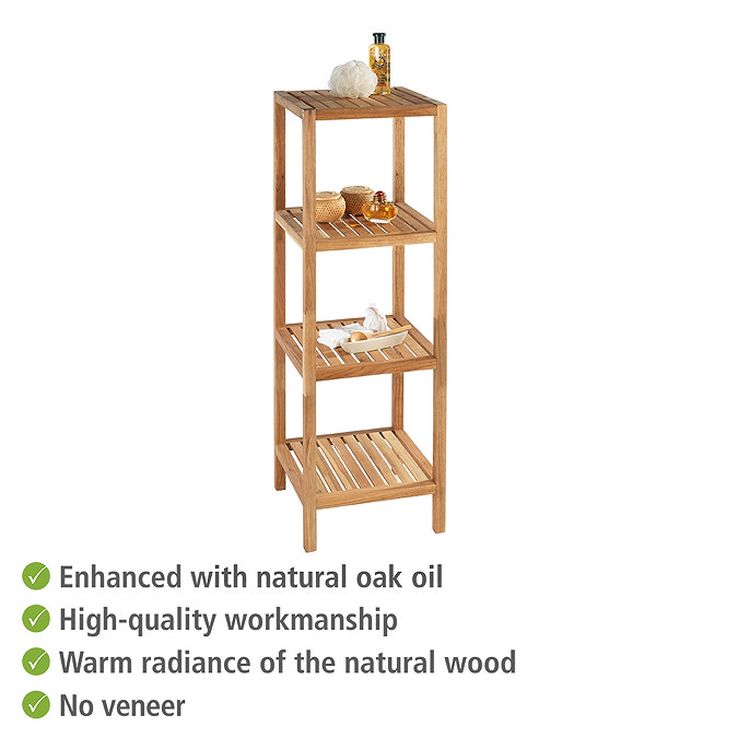 Wenko Norway 4 Tier Household & Bath Shelf - Walnut Wood