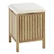 Wenko Norway Bath Stool - Walnut Wood - 18614100 Large Image