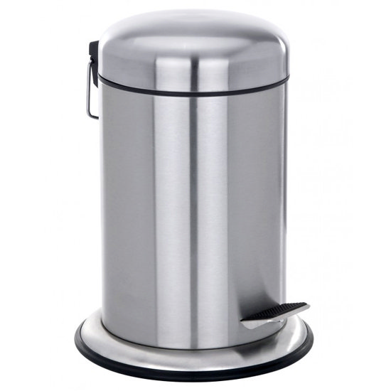 Wenko Nova 3 Litre Pedal Bin - Stainless Steel - 20030100 Large Image