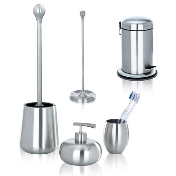 Wenko Nova Bathroom Accessories Set - Stainless Steel Large Image