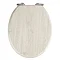 Wenko Oak Grey MDF Soft Close Toilet Seat Large Image