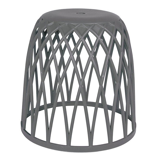 Wenko Omio Anthracite Bathroom Stool / Laundry Bin - 22926100  Profile Large Image