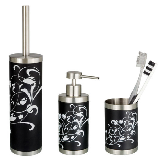 Wenko Ornamento Bianco Bath Accessories Set - Stainless Steel Large Image