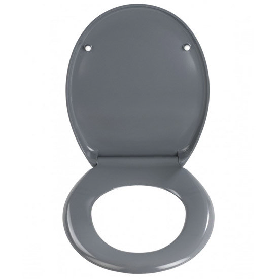 Wenko Ottana Premium Soft Close Toilet Seat - Dark Grey - 19657100 Profile Large Image