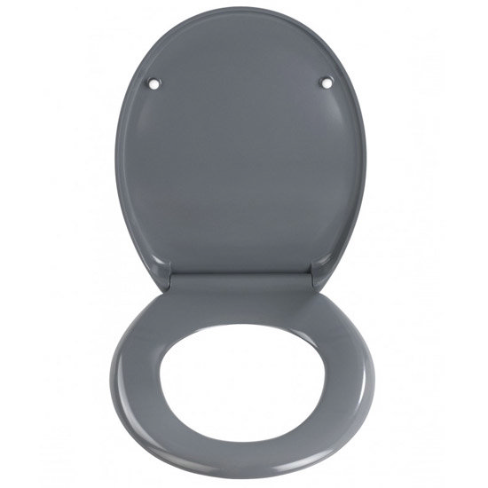 Wenko Ottana Premium Soft Close Toilet Seat Dark Grey 19657100 at