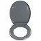Wenko Ottana Premium Soft Close Toilet Seat - Dark Grey - 19657100 Profile Large Image