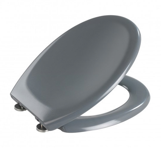 Wenko Ottana Premium Soft Close Toilet Seat Dark Grey 19657100 at