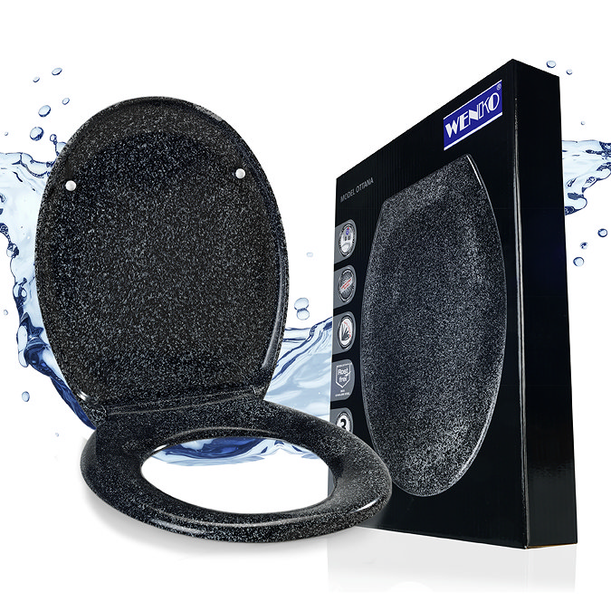 Wenko Ottana Premium Soft Close Toilet Seat - Granite