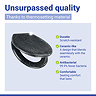 Wenko Ottana Premium Soft Close Toilet Seat - Granite