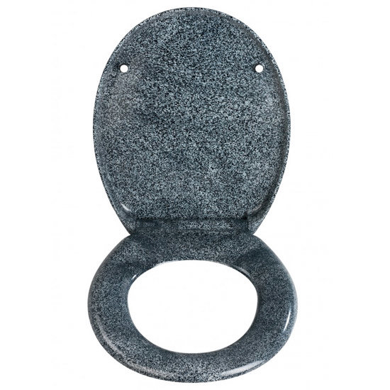 Wenko Ottana Premium Soft Close Toilet Seat - Granite - 18902100 Profile Large Image