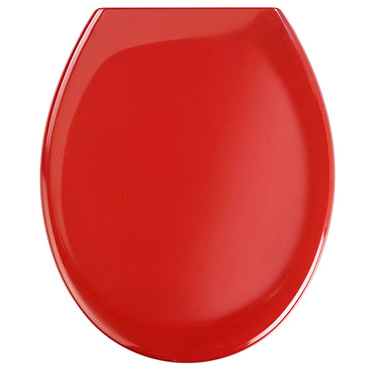 Wenko Ottana Premium Soft Close Toilet Seat - Red - 19659100 Profile Large Image