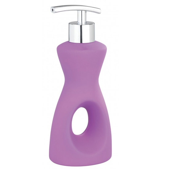 Wenko Oval Hole Ceramic Soap Dispenser - Purple - 19584100 Large Image