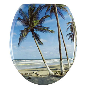 Wenko Palm Beach Duroplast Toilet Seat - 17605100 Profile Large Image