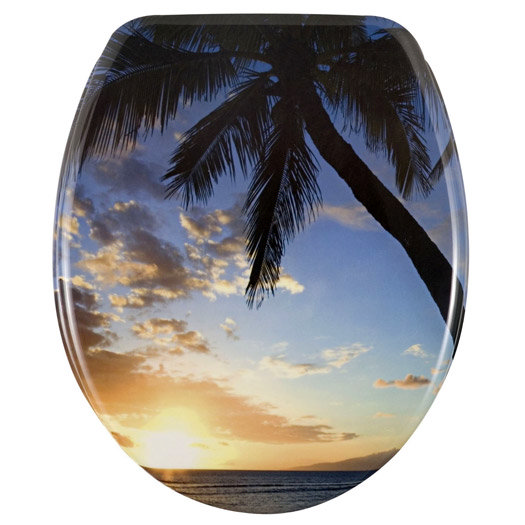 Wenko Palm Sunset Duroplast Toilet Seat - 17606100 Large Image