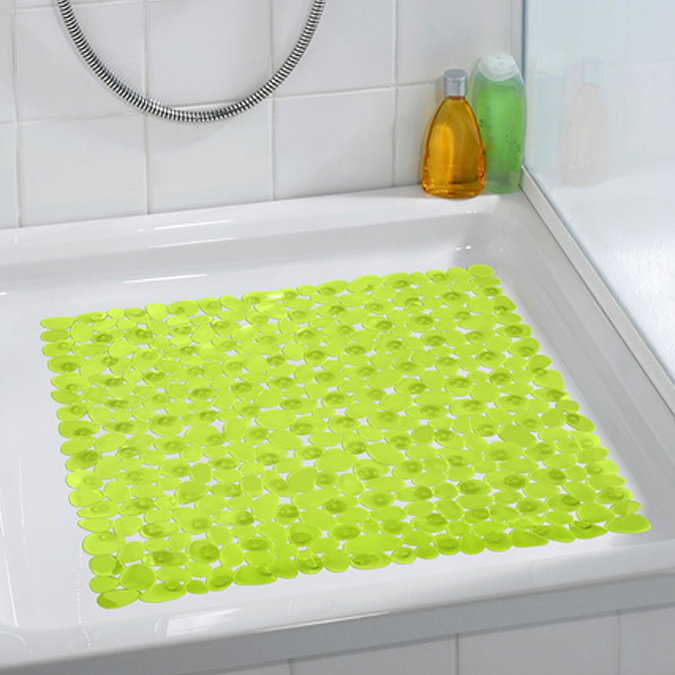 Wenko Paradise 54 x 54cm Shower Mat - Green - 20273100 Profile Large Image