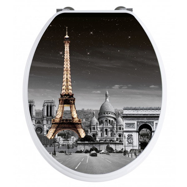 Wenko Paris 3D Design Duroplast Soft Close Toilet Seat - 20072100 Large Image