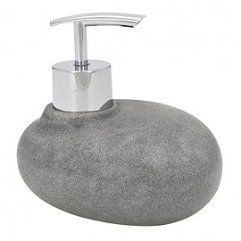 Wenko Pebble Stone Grey Soap Dispenser - 18176100 Large Image