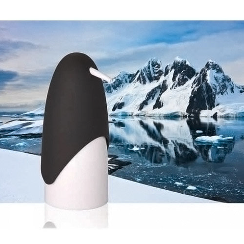 Wenko Penguin Soap Dispenser - Black/White - 20079100 Profile Large Image