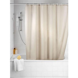 Wenko Plain Beige Polyester Shower Curtain - W1800 x H2000mm - 20045100 Medium Image