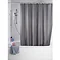 Wenko Plain Grey Polyester Shower Curtain - W1800 x H2000mm - 20044100 Large Image