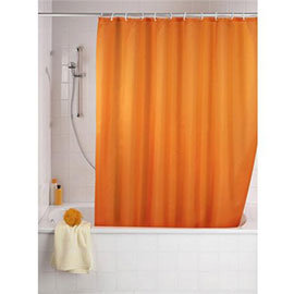 Wenko Plain Orange Polyester Shower Curtain - W1800 x H2000mm - 20039100 Medium Image