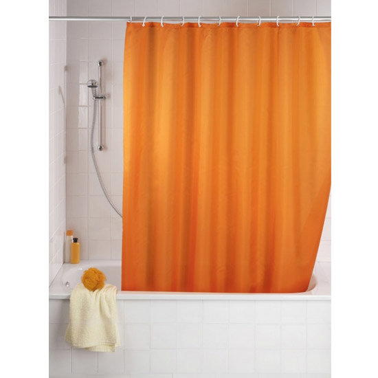Wenko Plain Orange Polyester Shower Curtain - W1800 x H2000mm - 20039100 Large Image