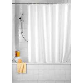 Wenko Plain White PEVA Shower Curtain - W1800 x H2000mm - 19104100 Medium Image