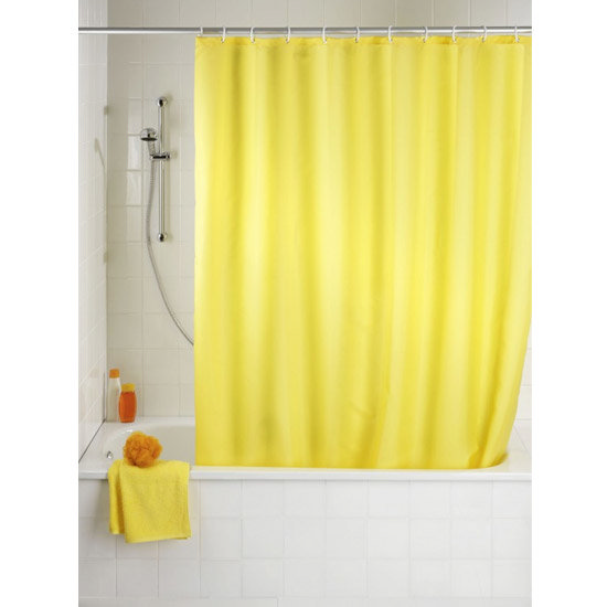 Wenko Plain Yellow Polyester Shower Curtain - W1800 x H2000mm - 20040100 Large Image