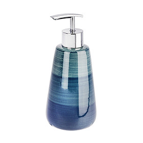 Wenko Pottery Petrol Ceramic Soap Dispenser - 22647100 Large Image