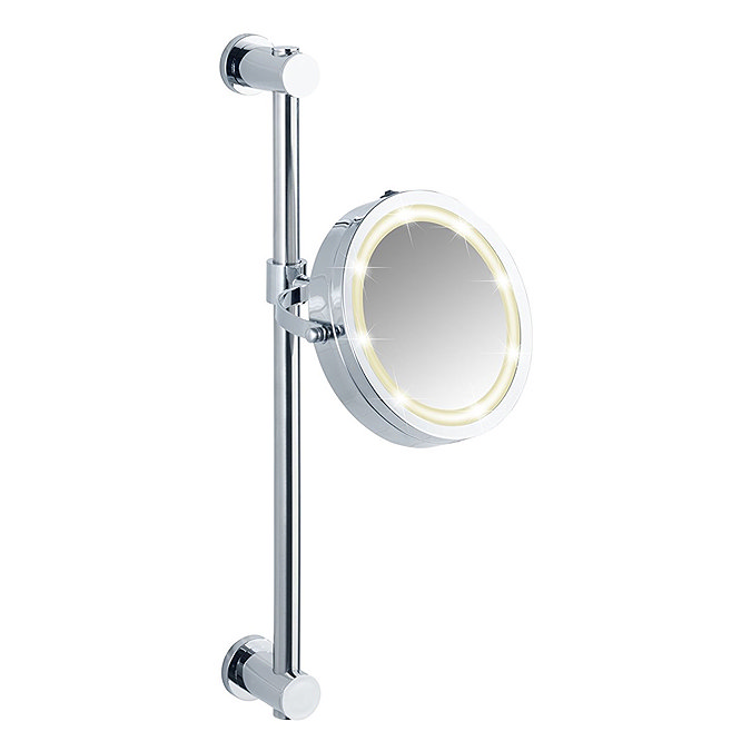 Wenko Power-Loc LED Carpi 5x Magnification Wall Mounted Mirror - 20907100 Large Image