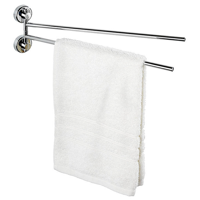 Wenko Power-Loc Sion Double Towel Holder - 19667100 Large Image