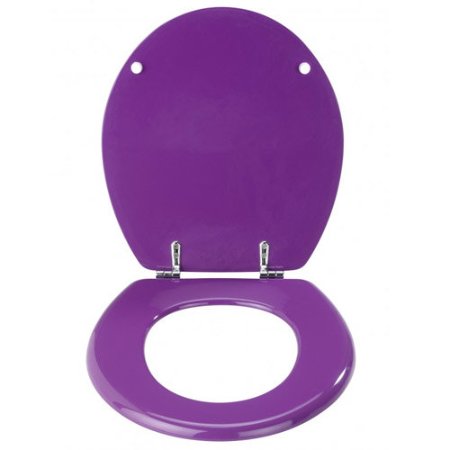 Wenko Prima MDF Toilet Seat Purple 152285100 at Victorian Plumbing UK