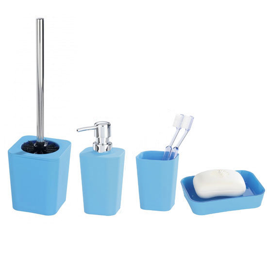 Wenko Rainbow Bathroom Accessories Set - Blue Large Image
