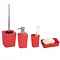 Wenko Rainbow Bathroom Accessories Set - Red Large Image