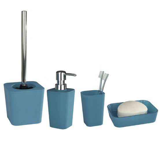 Wenko Rainbow Bathroom Accessories Set Turquoise at Victorian Plumbing UK