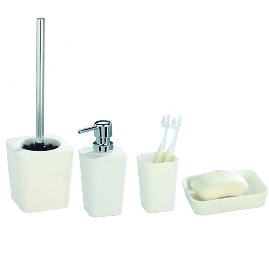 Wenko Rainbow Bathroom Accessories Set - White Large Image