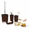 Wenko Rainbow Ceramic Bathroom Accessories Set - Brown Profile Large Image