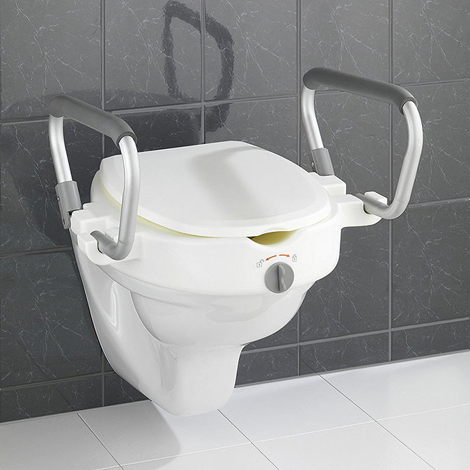 Wenko Raised Toilet Seat with Secura Support - 20924100  Feature Large Image