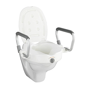 Wenko Raised Toilet Seat with Secura Support - 20924100  Profile Large Image