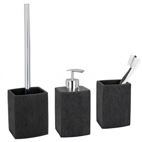 Wenko Recife Bathroom Accessories Set - Black Large Image