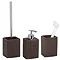 Wenko Recife Bathroom Accessories Set - Brown Large Image