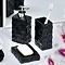 Wenko Relief Bath Accessories Set - Black Large Image