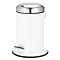 Wenko - Retoro 3 Litre Cosmetic Pedal Bin - Stainless Steel - White - 17901100 Large Image