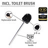 Wenko Rivalta Black Free Standing Toilet Brush + Roll Holder - 23708100  Standard Large Image