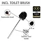 Wenko Rivalta Black Free Standing Toilet Brush + Roll Holder - 23708100  Standard Large Image