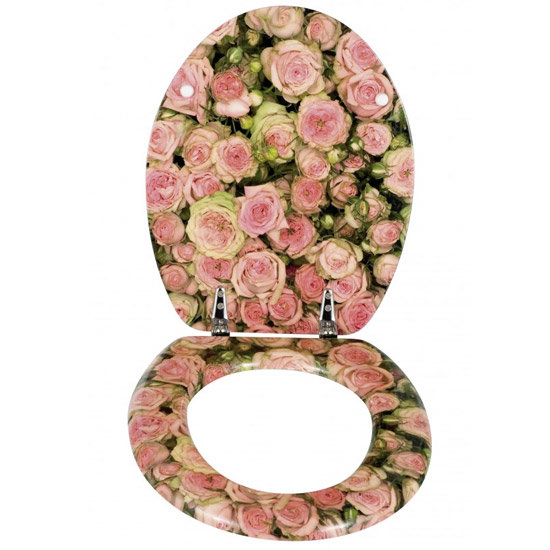 Wenko Roses MDF Toilet Seat 17628100 at Victorian Plumbing UK