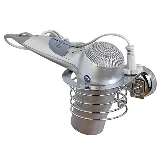 Wenko San Marino Magic-Loc Hair Dryer Holder - Chrome - 18257100 Large Image