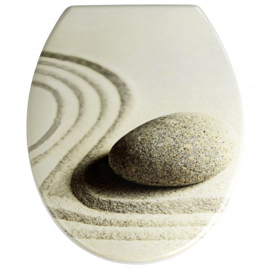 Wenko Sand & Stone Duroplast Toilet Seat - 19651100 Large Image