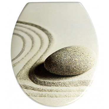 Wenko Sand & Stone Duroplast Toilet Seat - 19651100 Profile Large Image